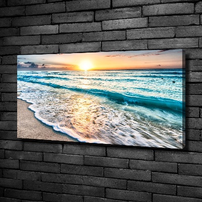 Canvas wall art Sunset beach