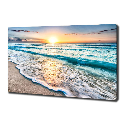 Canvas wall art Sunset beach