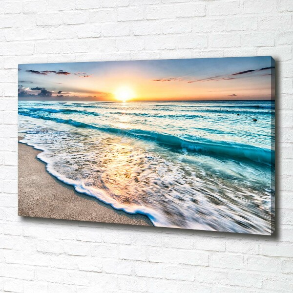 Canvas wall art Sunset beach