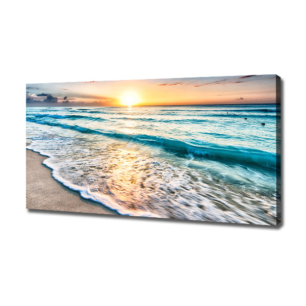 Canvas wall art Sunset beach