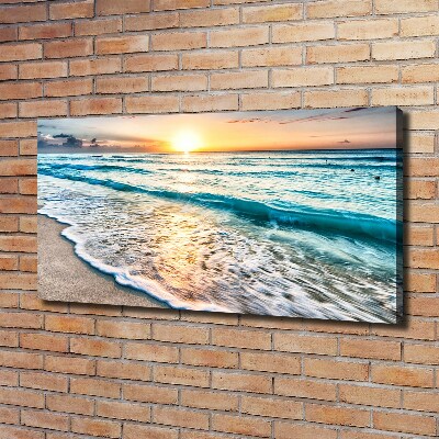 Canvas wall art Sunset beach