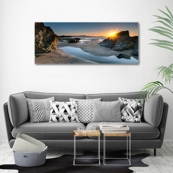 Canvas wall art Beach rocks