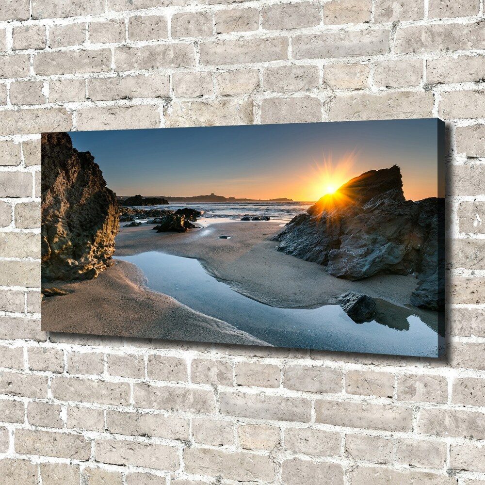 Canvas wall art Beach rocks