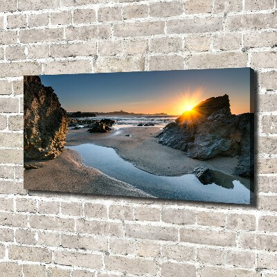 Canvas wall art Beach rocks