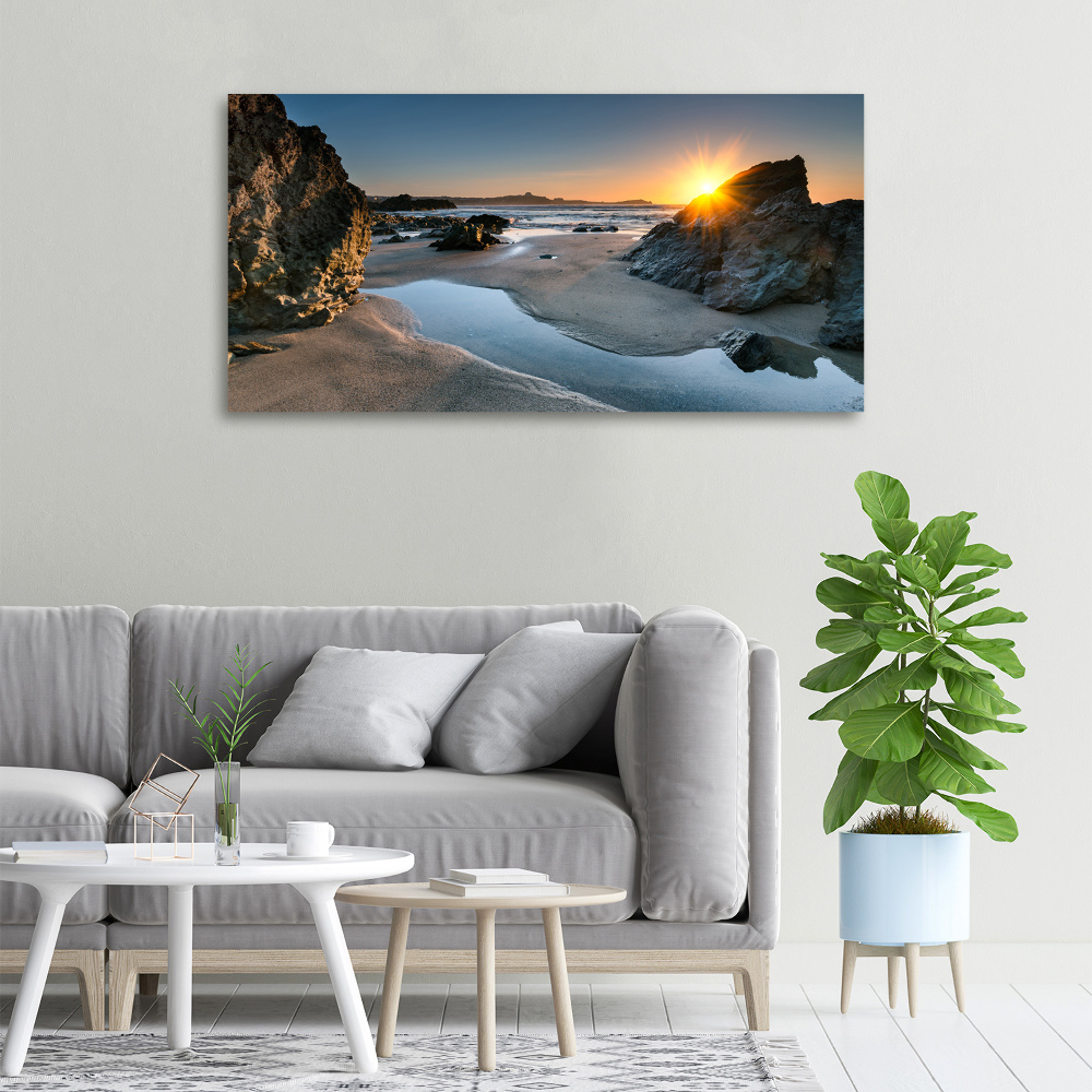 Canvas wall art Beach rocks