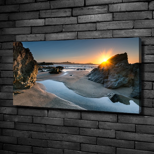 Canvas wall art Beach rocks