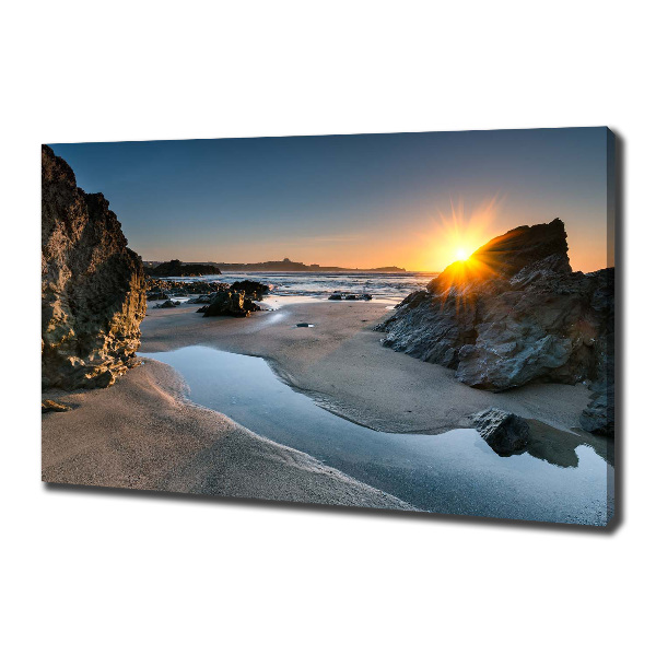 Canvas wall art Beach rocks