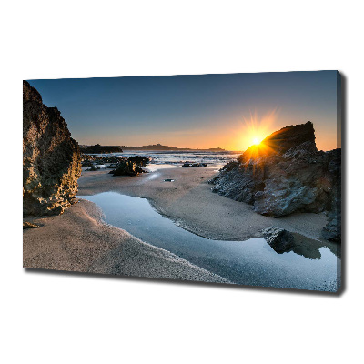 Canvas wall art Beach rocks