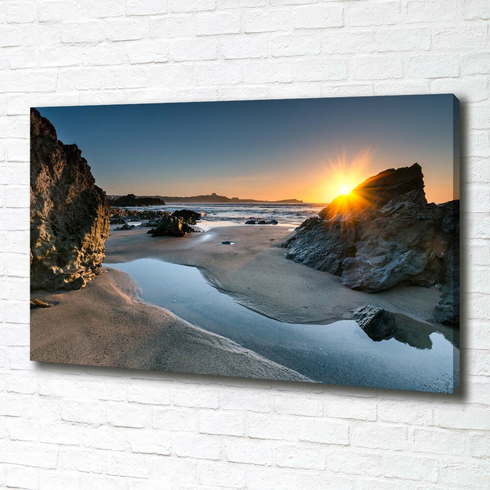 Canvas wall art Beach rocks