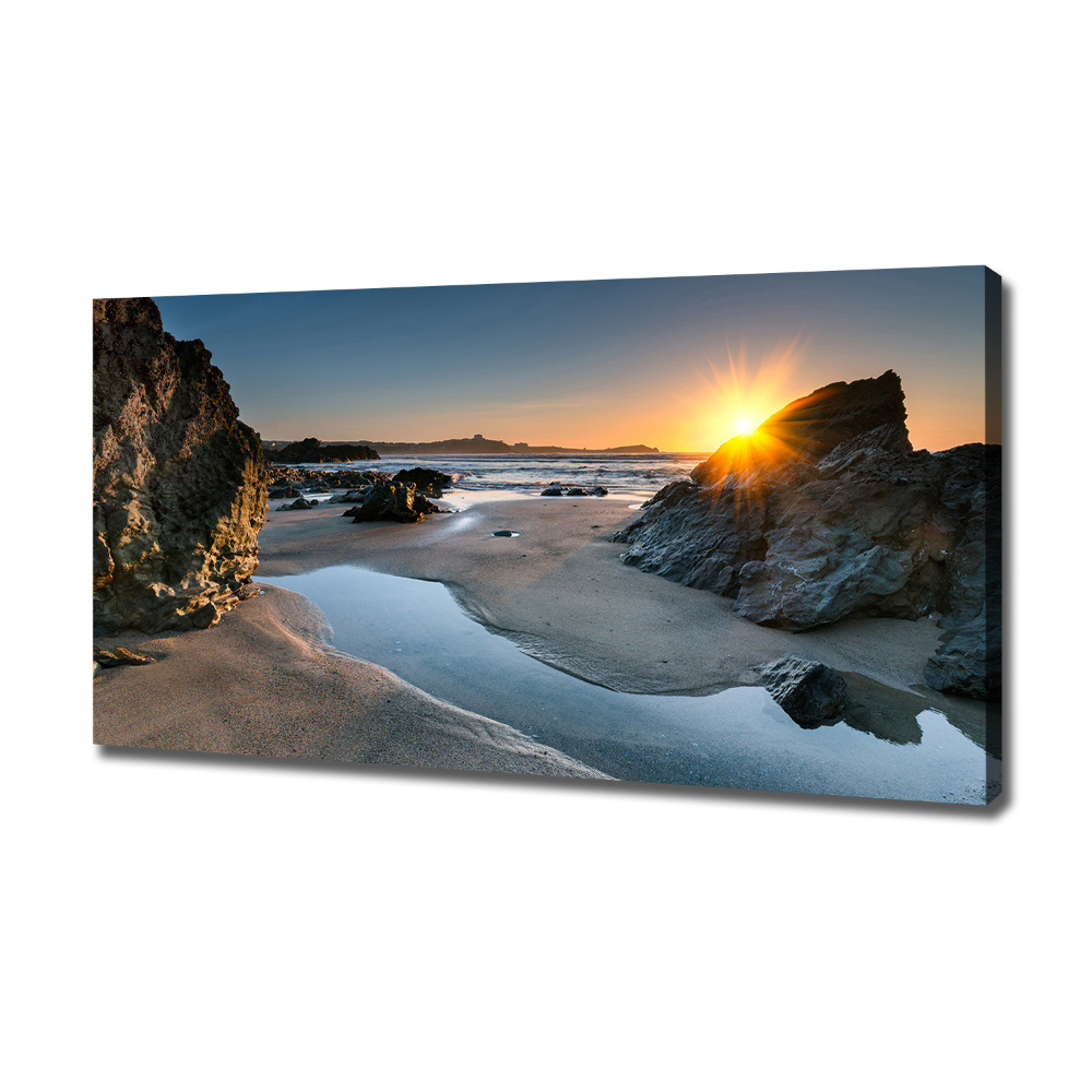 Canvas wall art Beach rocks