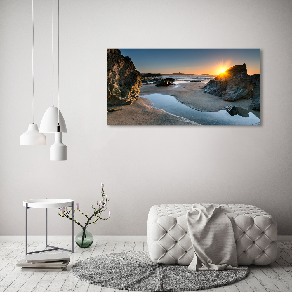 Canvas wall art Beach rocks