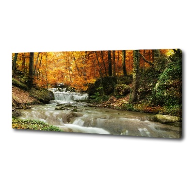 Canvas wall art Waterfall in the forest