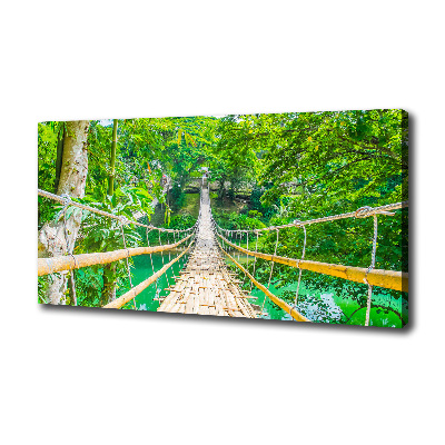 Canvas wall art Bamboo forest bridge