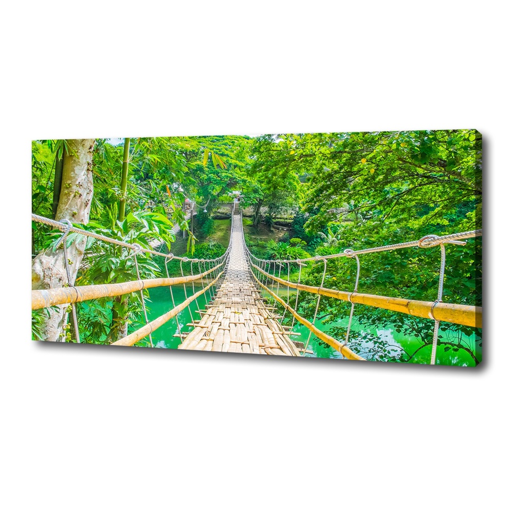 Canvas wall art Bamboo forest bridge