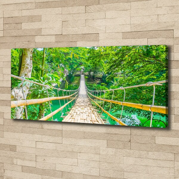 Canvas wall art Bamboo forest bridge