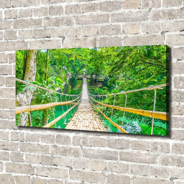 Canvas wall art Bamboo forest bridge