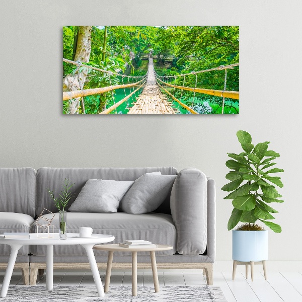 Canvas wall art Bamboo forest bridge