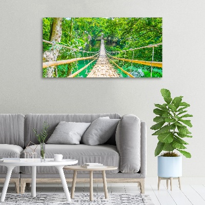 Canvas wall art Bamboo forest bridge