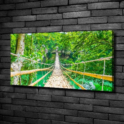 Canvas wall art Bamboo forest bridge