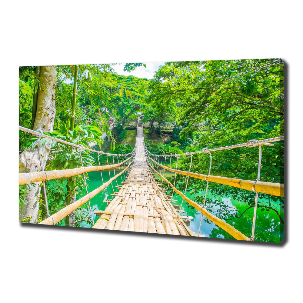 Canvas wall art Bamboo forest bridge