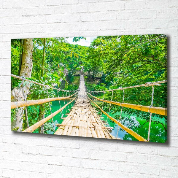 Canvas wall art Bamboo forest bridge