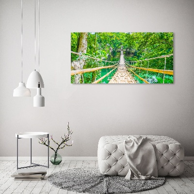 Canvas wall art Bamboo forest bridge