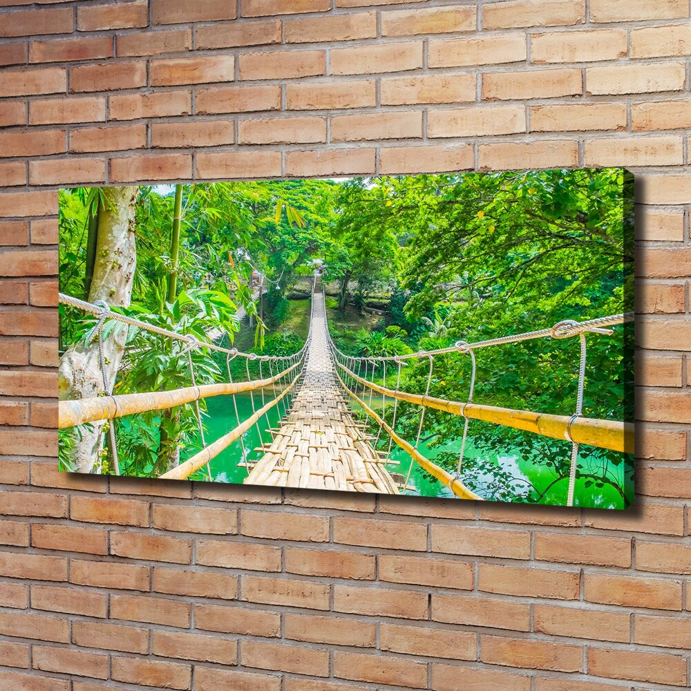 Canvas wall art Bamboo forest bridge