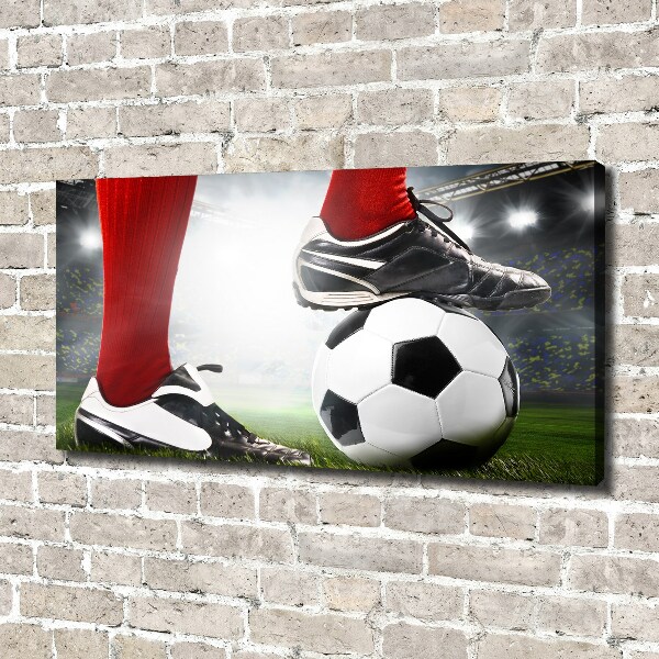 Canvas wall art Footballer's legs