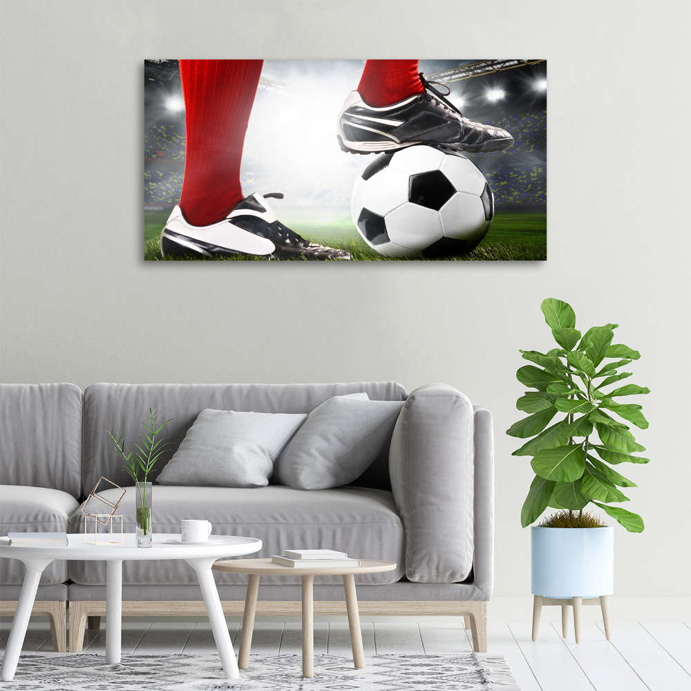 Canvas wall art Footballer's legs