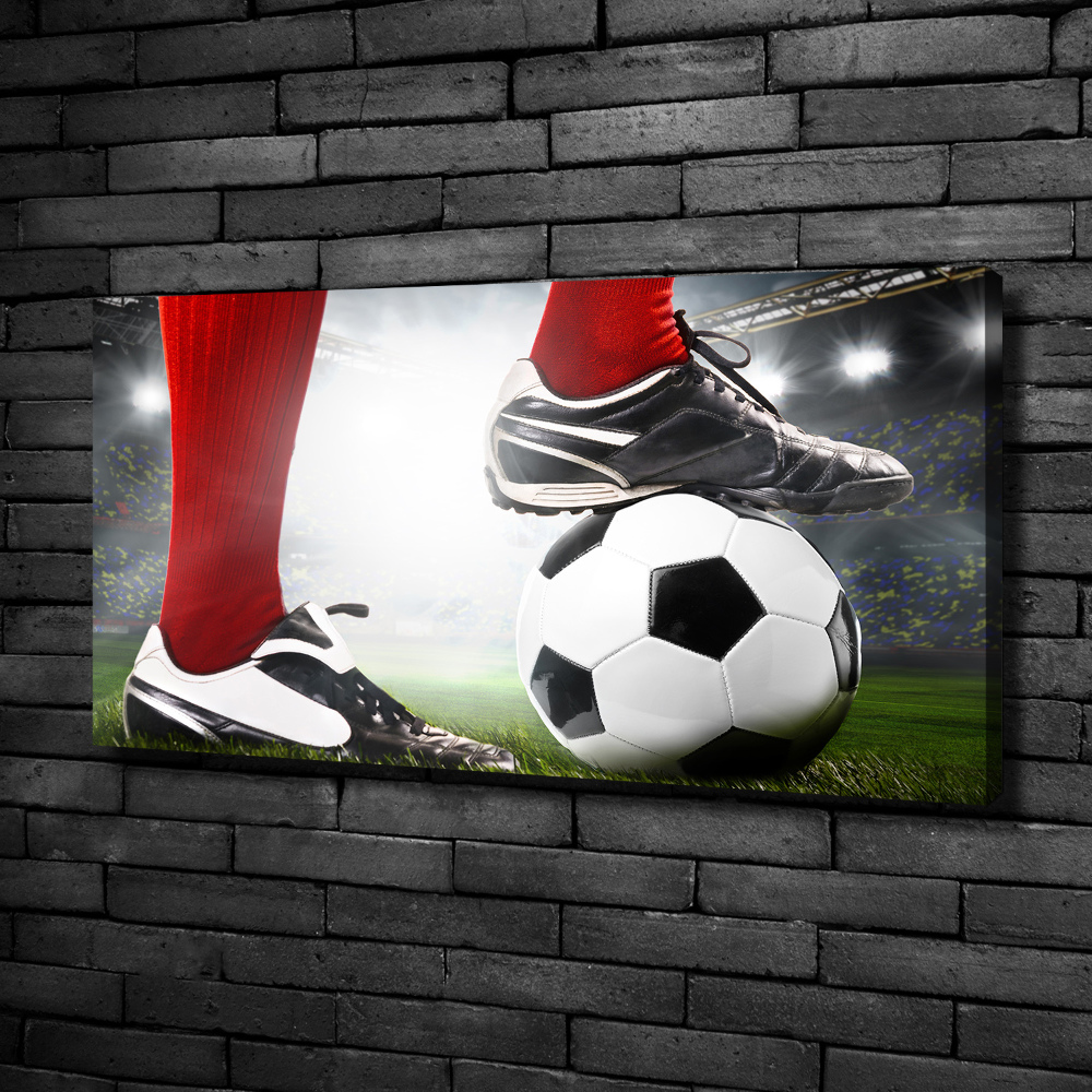 Canvas wall art Footballer's legs