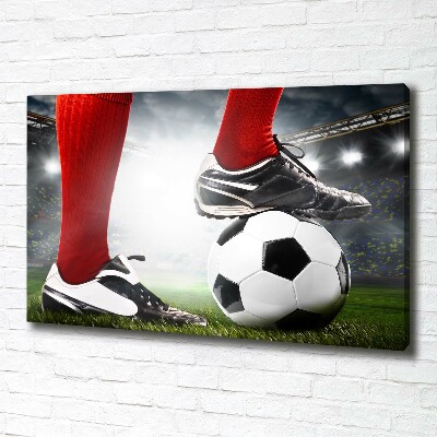 Canvas wall art Footballer's legs