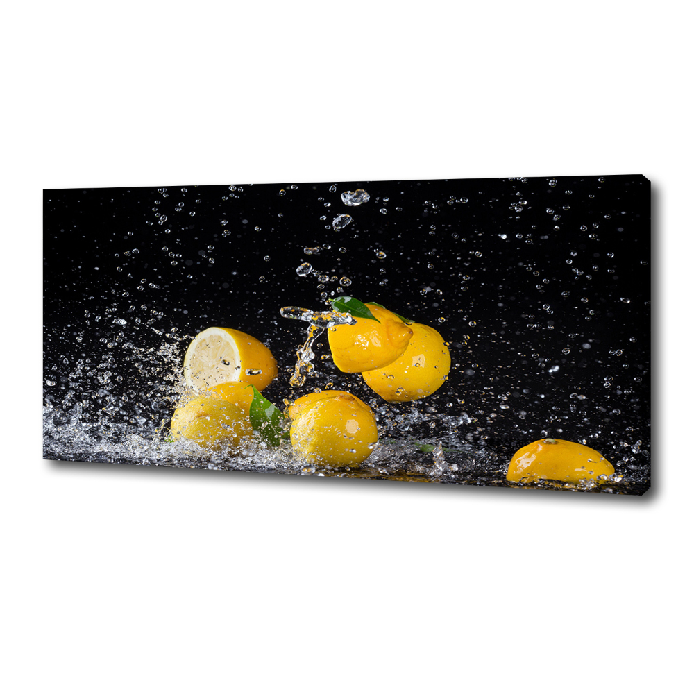 Canvas wall art Lemons and water