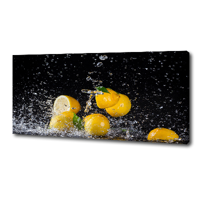 Canvas wall art Lemons and water