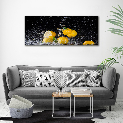 Canvas wall art Lemons and water