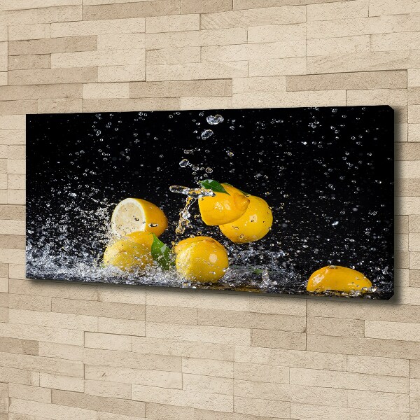 Canvas wall art Lemons and water