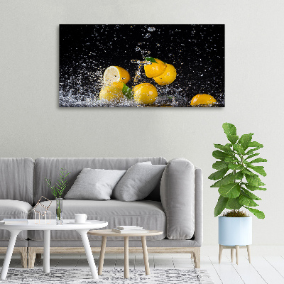 Canvas wall art Lemons and water