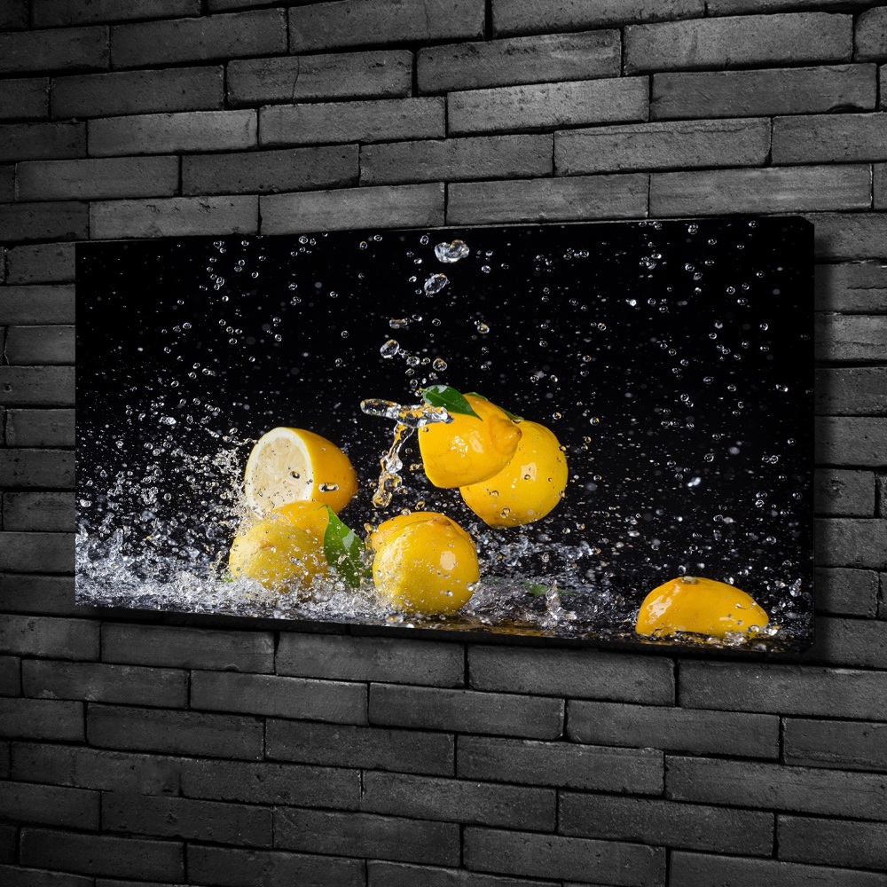 Canvas wall art Lemons and water