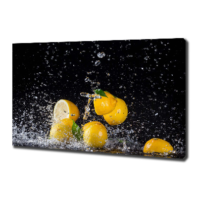 Canvas wall art Lemons and water