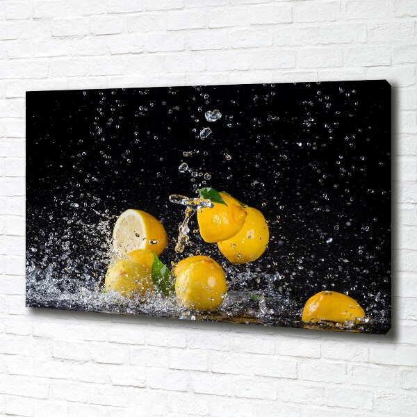 Canvas wall art Lemons and water