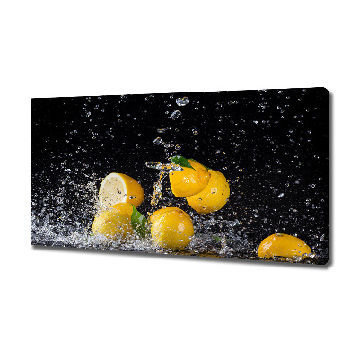 Canvas wall art Lemons and water