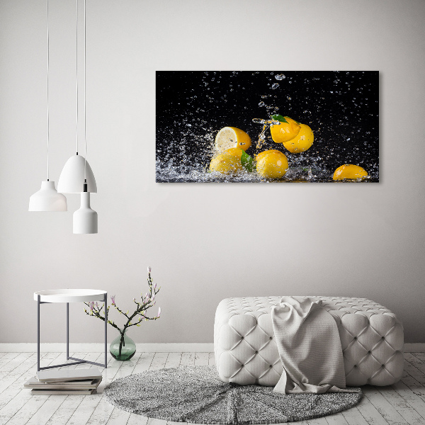 Canvas wall art Lemons and water