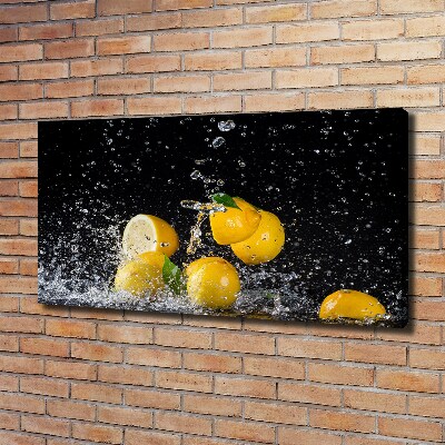 Canvas wall art Lemons and water