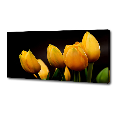 Canvas wall art Yellow tulips