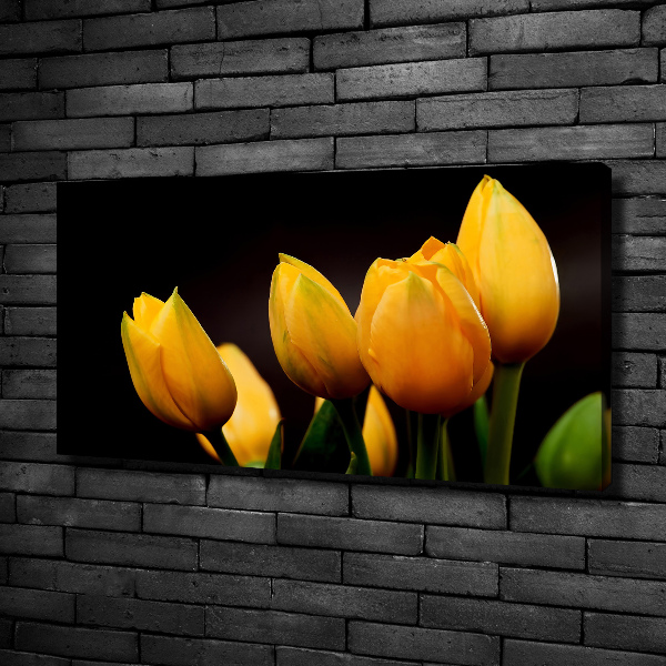 Canvas wall art Yellow tulips