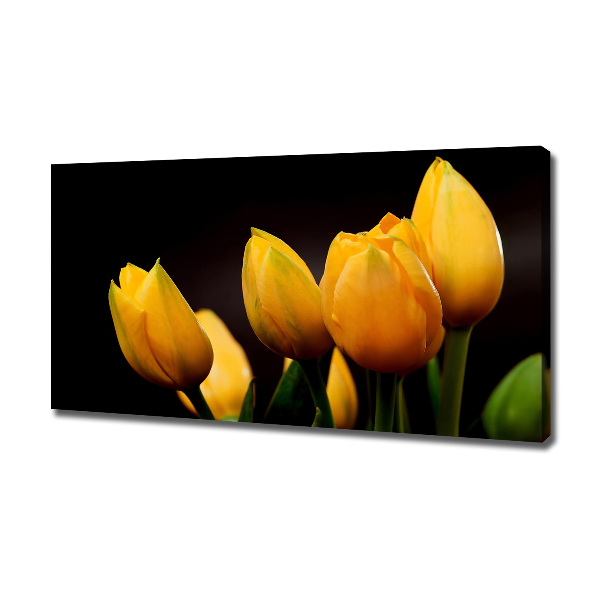 Canvas wall art Yellow tulips