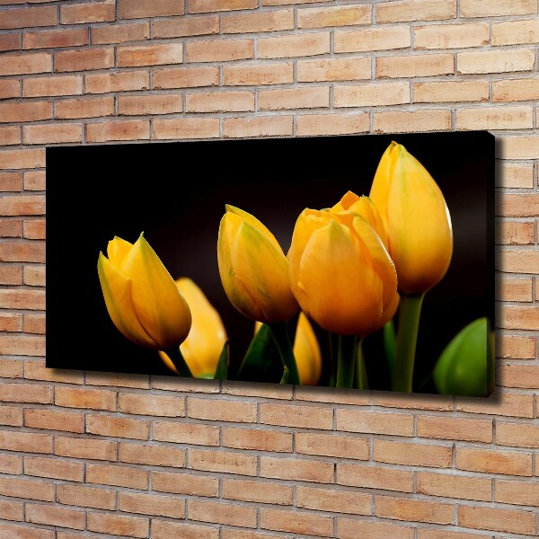 Canvas wall art Yellow tulips