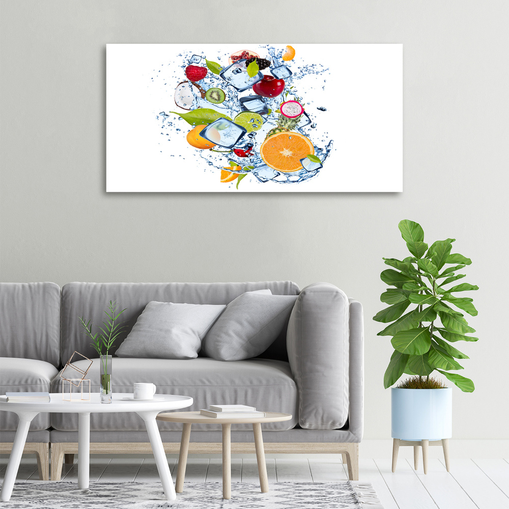 Canvas wall art Fruit and ice