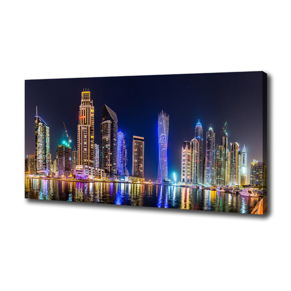 Canvas wall art Dubai at night