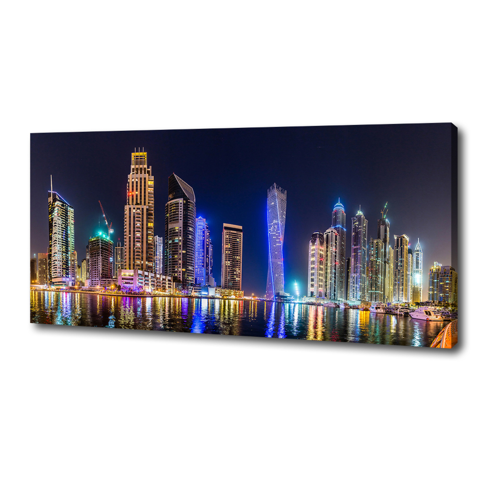 Canvas wall art Dubai at night