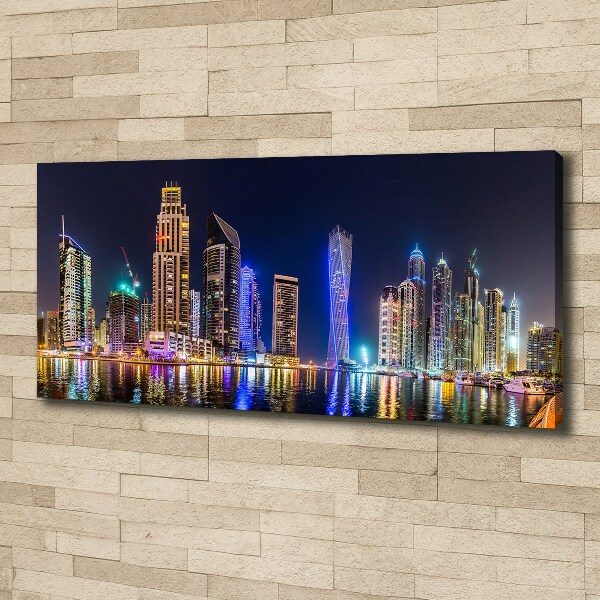 Canvas wall art Dubai at night